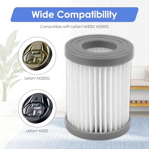 Image of (4 Pack) M320 Replacement HEPA Filters Compatible with Lefant M320 / M320G Robotic Vacuum Cleaner, Upright Filter, Canister Filters, Vacuum Filter, Filters Accessories Kit, Filter Kit