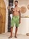 Puimentiua Leinenhose Herren Kurz,Sommer Leinen Shorts,Kurze Hosen,Loose Fit Sommerhose mit Tunnelzug und Taschen (Fruchtgrün,M)