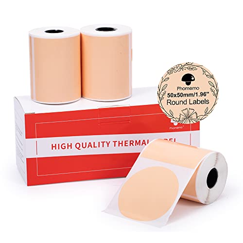 Rouleaux étiquettes thermiques kaki 50mm Phomemo M110 pour bocaux de cuisine et tri