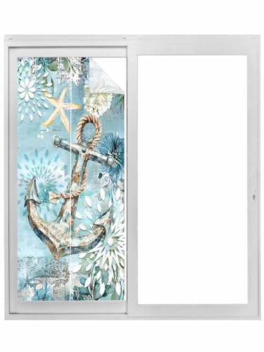Vinilo decorativo para ventanas 18x39 pulgadas, turquesa miniatura 1