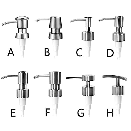 Image of Universal Stainless Steel Dispenser Head Electroplated Brushed Nozzle Replacements For Bathroom And Kitchen Liquid Soaps Fits 25mm Bottle Mouth