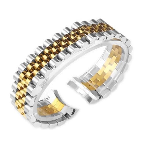[DNYXGDGSL] bNX fCgWXg fCfCg ICX^[p[}lgfCg 904L uXbg 17mm 20mm 21mm Ή \bhXeXX`[ EHb`ANZT[oh(Silver Gold 5,21mm)