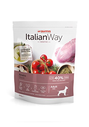 Italian Way Nourriture pour Chiens sensibles Canard  Adulte  Mini  8 kg