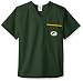 NFL Green Bay Packers Scrub Dudz Solid Scrub Top, Large