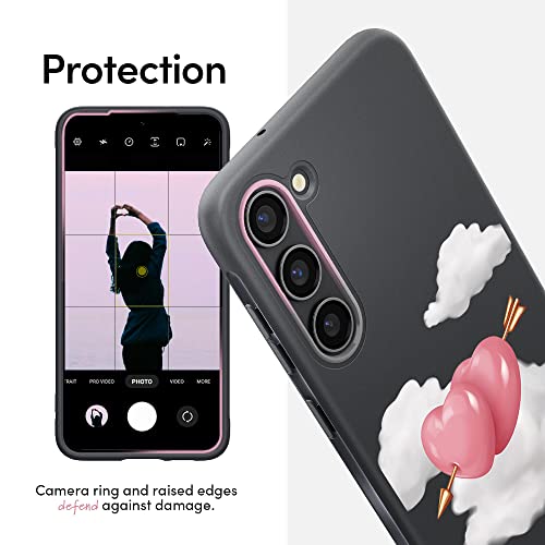 Image of CYRILL Spigen UltraColor Compatible with Samsung Galaxy S23 Case with Quote Print Design (2023), Slim Profile TPU Case Cute with Protective PC Camera Ring - Love Shot Dusk