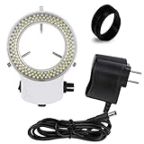 Vision Scientific VMLIFR-09W White Adjustable 144 LED Ring Light Illuminator for Stereo Microscope