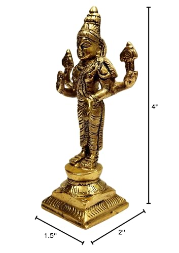 Estatua de Bronce de Lord Vishnu para Decoración miniatura 5