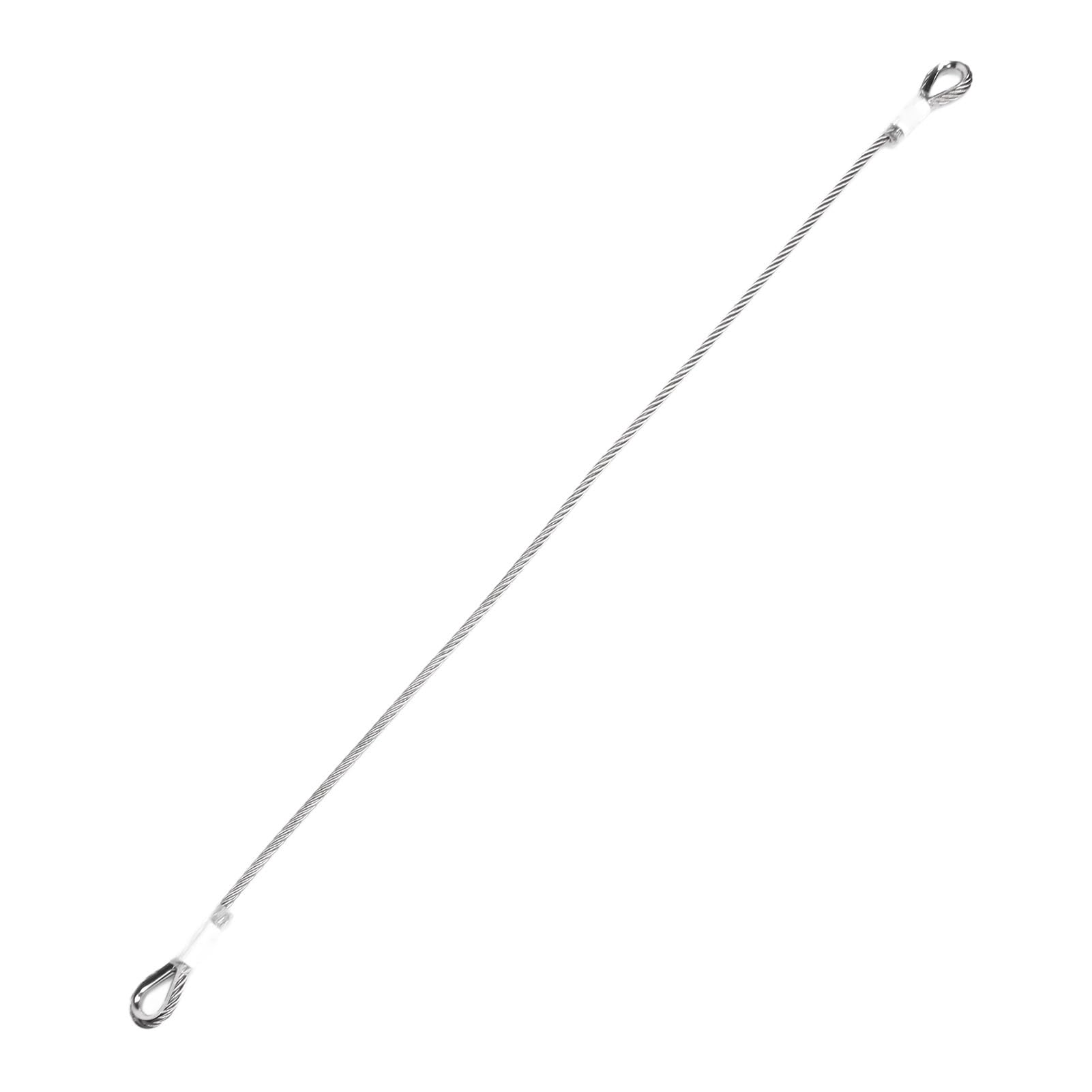 Cable de Acero de Seguridad, Cable de Cuerda de Acero de 1 M, 3,28 Pies y 8 Mm, de Carga Resistente Al Desgaste de 2500 Kg, de Doble Bucle, Ideal para Bicicletas, Motocicletas, Escalada,