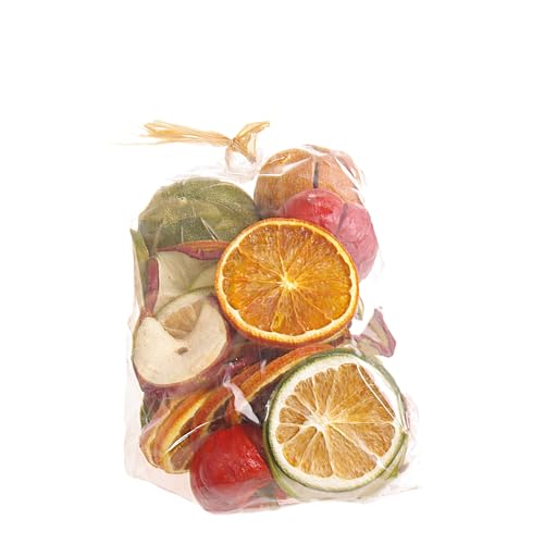 Pot pourri décoratif coloré - Mélange de fruits - Mandarines - Tranches d'orange - Citron vert - Tranches de pomme - Tomates séchées - 150 g - Sachet cadeau