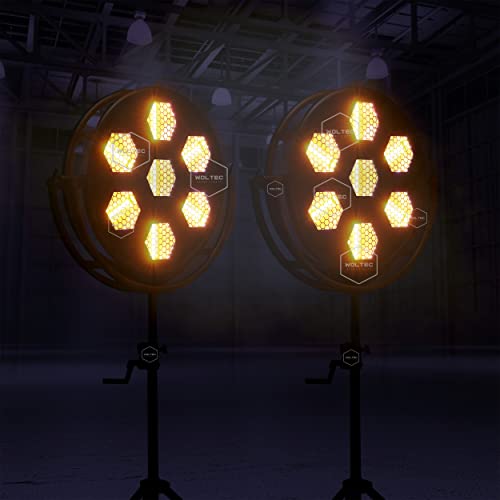 Woltec 7 Led Hexagonal Retro Stage Par Light For Disco And Dj Parties Background Effect – A Sound Active Rave Light With Tungsten-Look Filament And Rgbw Glow Of Strobe Lamp #TOP2