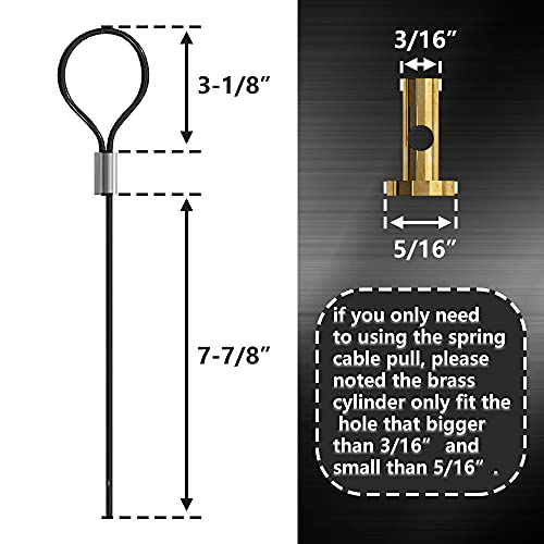 Skysen Self Locking Fence Gate Latch Carbon Steel Black/Lock Post Mount With Stainless Steel Spring Cable Pull(Jlxsds-1) #TOP5