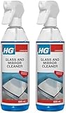 HG Glas- und Spiegel Reiniger 2er Pack – Streifenfreier Glasreiniger für Fenster & Spiegel