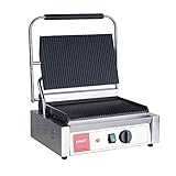 Calentamiento rápido: el tubo calefactor de acero inoxidable para panini de 1800 W proporciona un calentamiento rápido y uniforme. Tampoco es necesario que voltee la comida, ya que se cocina por ambos lados de manera uniforme. Complete su sándwich de desayuno de manera eficiente, ahorre tiempo de cocción.