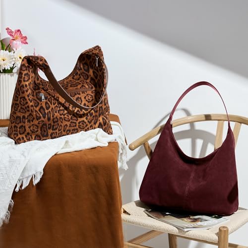 Image of KALIDI Casual Tote Bag Vegan Leather Hobo Zipper Work Bag Weekender Shoulder for Women Shoulder Travel Purse