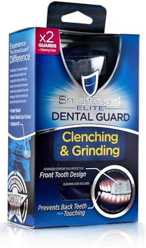 Dental Guard SMARTGUARD Elite (2 Guards 1 Travel case) Front Tooth Custom Anti Teeth Grinding Night...