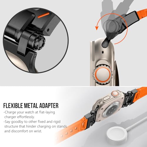 Image of KADES Rugged TPU Sport Band for Apple Watch Ultra 3 /2 /1 49mm, Metal Connectors for Apple Watch Series 11 /10 /SE3 46mm Series 9 /8 /SE2 /7 /6 /SE /5 /4 /3 /2 /1 45mm /44mm /42mm