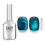GAOY マグネットネイル ジェルネイル ブルー 16ml マグネットジェル 微粒子 磁石付き UV・LED対応（3150 マリンブルー）
