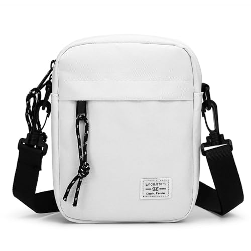 Donboly Sling Brust Crossbody Tasche, wasserdichte Umhängetasche, Crossbody Tasche Rucksack für Männer und Frauen Wandern Outdoor Sport (Weiß)