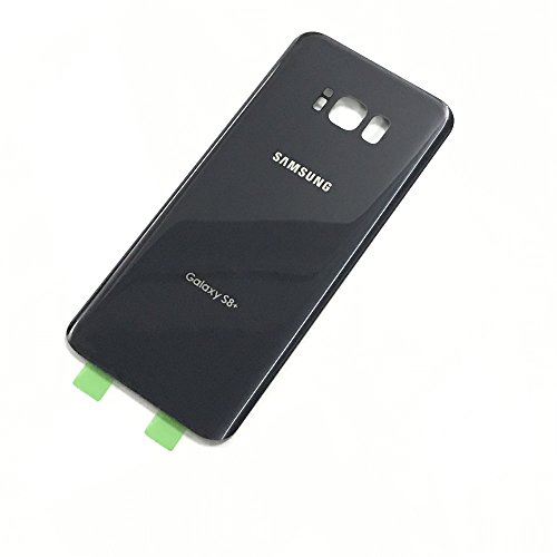 Battery Door Back Cover Glass Housing Case Battery Cover Adhesive for Samsung Galaxy S8 Plus G955 Two Logo (Grey)
