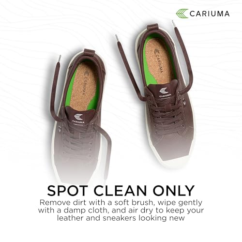 Image of Cariuma OCA Low Premium Leather Sneakers, Comfortable Shoes for Women, Lightweight & Sustainable, Versatile Casual Footwear with 100% Vegan Insoles, Rubber