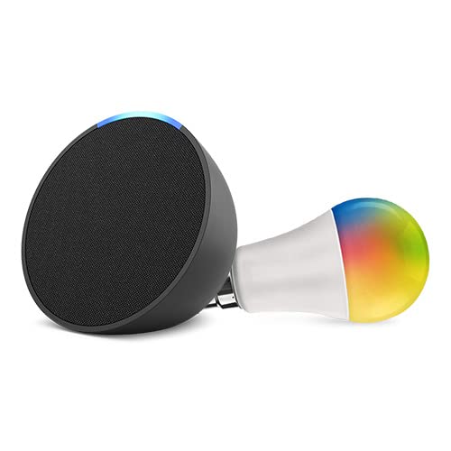 Image of Echo Pop (Black) Combo with Syska 12W Smart Color Bulb