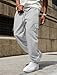 ZAFUL Casual Pants for Men Travel Joggers Fashion Drawstring Clothing Baggy Sweatpants Men with Pockets 2025 Light Gray XL