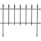 Sunnydaze 20-Panel Roman Border Fence Set - 36-Foot Overall Length - Decorative Metal Garden and Landscape Fencing - 22 Inches Wide x 18 Inches Tall Per Piece