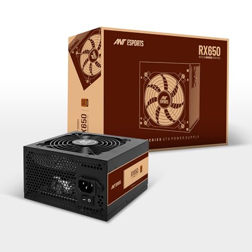Image of Ant Esports RX650 650 Watt 80 Plus Bronze Certified Power Supply /PSU for PC with Smooth & Silent 120mm Fan
