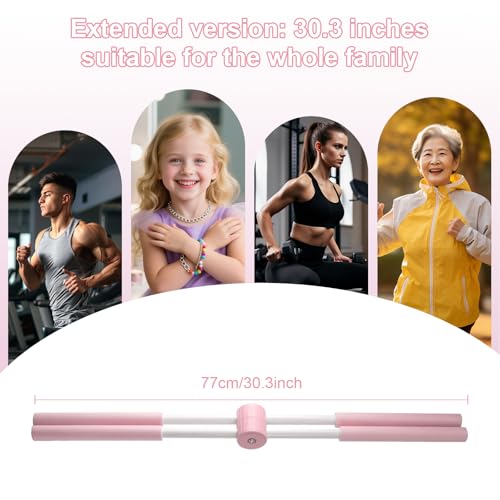Puasok Yoga Stange Haltungskorrektur,Anti-Buckel Yogastick,Gymnastikstab mit Edelstahlkern Schaumstoff,Yoga Kreuzstab für Rücken Nacken,Für Hause Ganzkörpertraining,Fitnessstudio,Stretch,Sculpt