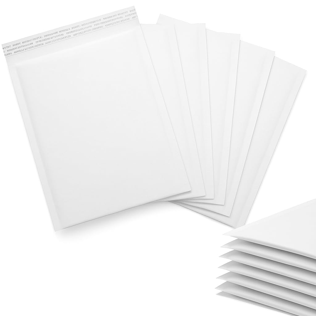 Postmaster Padded Envelopes A5 White Peel Seal Bubble Mailers 170 x 225mm, 50 Pack