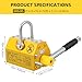 1320LBS Magnetic Lifter, Heavy Duty Permanent Lifting Magnet with Release, 2.5 Safety Factor Steel Magnet Lifter for Plate, Round Bar & Industrial Hoist Lifting, Updated Version