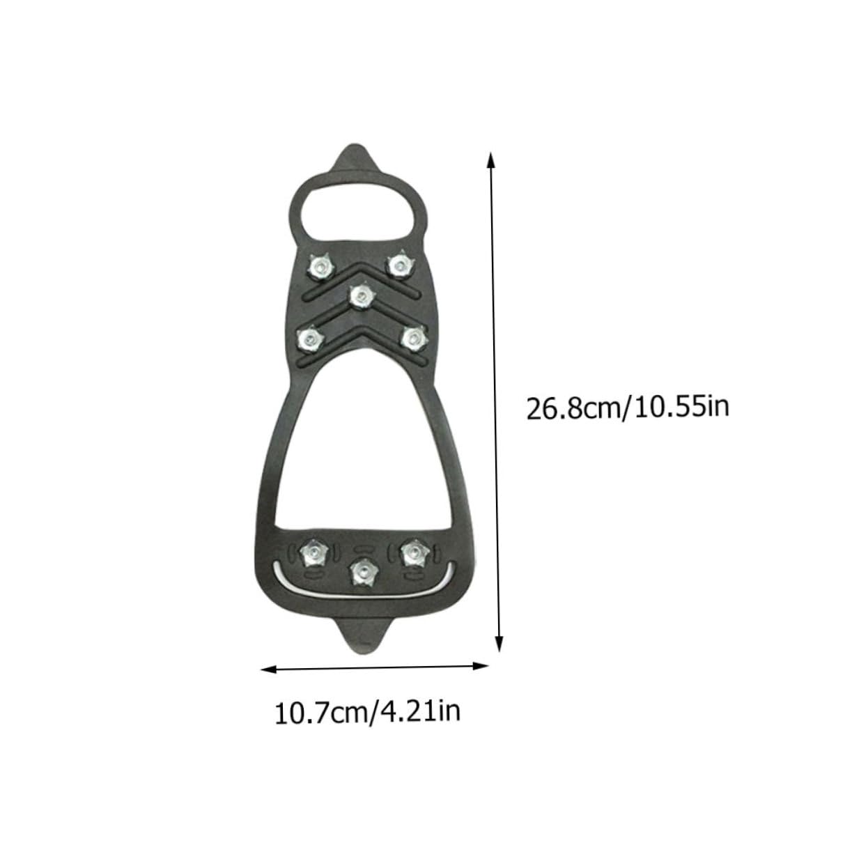 BESPORTBLE Rubber Crampons for Snow Shoes Ice Cleats Over Shoe Ice Cleats Snow Spikes for Hiking
