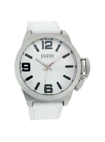 Preisvergleich Produktbild Oozoo Steel OS0114 XXL Damenuhr weiss - 45 mm