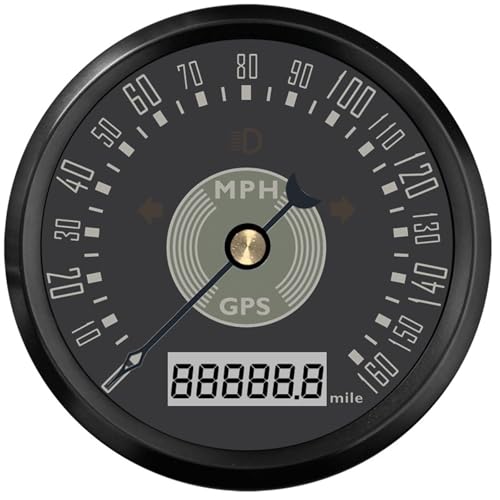 85MM ���g���N���V�b�N�Q�[�W GPS �X�s�[�h���[�^�[ 220kmh 200kmh 160MPH 200MPH ��/���o�b�N���C�g 12V/24V GPS�A���e�i�t��(Double tumble holder)