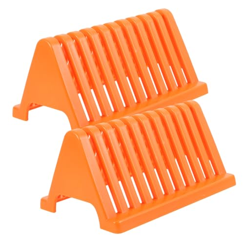 CIYODO 2Pcs Microscope Slide Storage Rack Reusable Staining Stand for Laboratory Use Compact Design for Research Experiments and School Settings