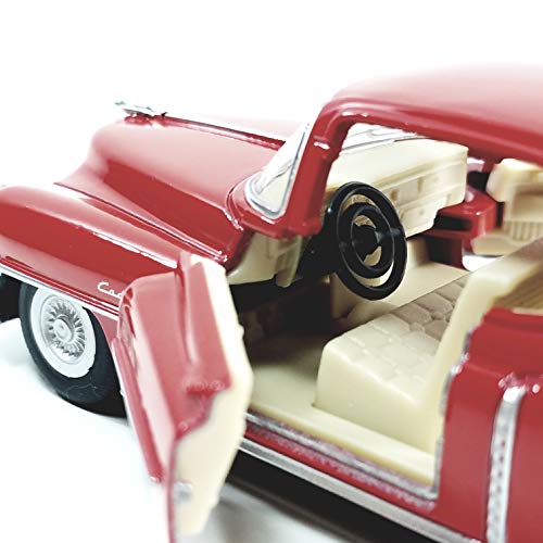 Kinsmart Cadillac Series 62 1953 Cherry Red 2 Door Coupe 1/43 O Scale Diecast Car For Unisex Children #TOP3