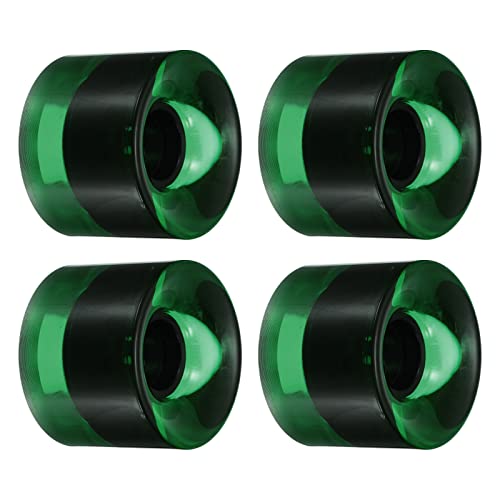 PATIKIL 60mm Longboard Wheels, 4 Pack Skateboard Wheel Street Wheels for Skateboards Cruiser Wheels Replacement 78A, Clear Green