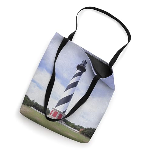 Bolso tipo tote con pintura del faro Cape Hatteras miniatura 3