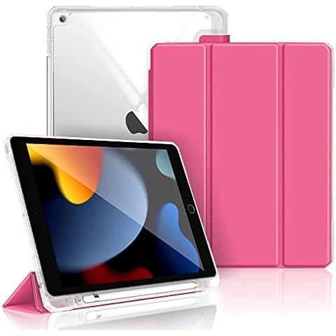 Gahwa iPad 10.2 inch Case 9th Generation 2021/ iPad 8th Generation 2020/ iPad 7th Generation 2019 Case (Clear Back Cover, Watermelon Red) Cover