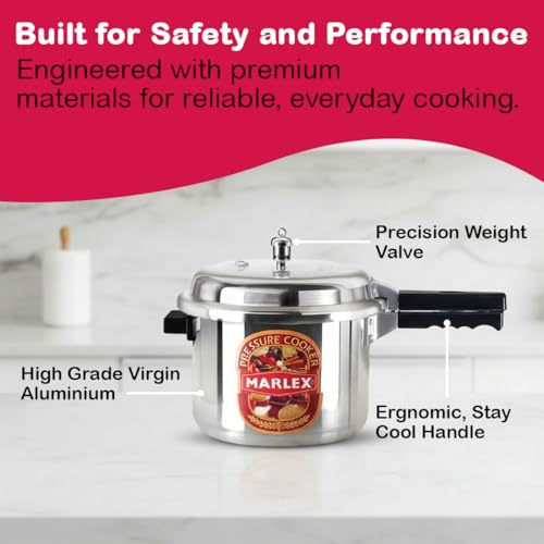 Image of MARLEX Regular Premium Outer Lid Aluminium Pressure Cooker (2 Liters) With 2 year warranty