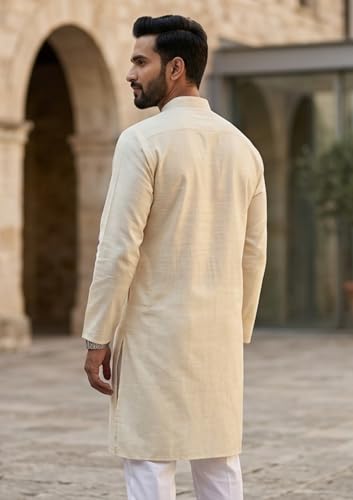 Image of Men's Traditional Ethnic Kurta Long Solid Casual