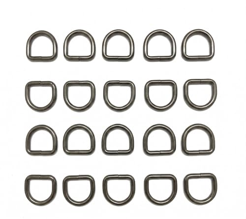 Image of Nimida D Rings 3 /4 inch inch 3 mm Thick | Good for 1 /2 inch belt | D Rings for Straps Ties Belts Bags, Handmade Un-Welded for Leather Bags Garment Clothes Luggage, Purse - Pack of 20