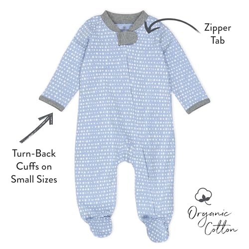 Image of HonestBaby Baby 2-Pack Organic Cotton Footed Pajama Sleep & Play
