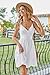 Newshows Women's 2025 Summer White Graduation Dress Spaghetti Strap Sleeveless V Neck Casual Swing Sundress with Pockets(White,Small)