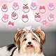 20 Stück Rosa Blumen Haargummis, Hundehaarschleifen Rosa Haarschleifen für Kleine Hunde Schleifen Haarschmuck Klein Hundehaarspange Haarband-Dekorationen Haar-Accessoires für Haustiere