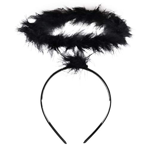 Sevada Black Angel Wings And Halo, Dark Devil Angel Costumes For Kids Girls Child Teen, Fallen Feather Angel Wing For Boys Children #TOP4