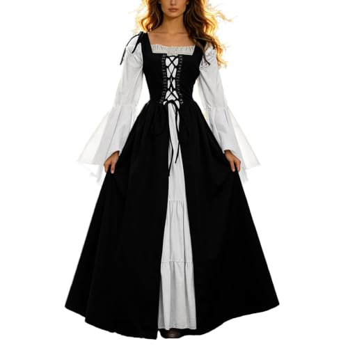 Renaissance Costume Women Medieval Irish Ren Faire Long Sleeve Dress - image 1