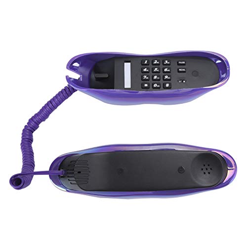 Teléfono fijo alámbrico con diseño de labios electroplateado miniatura 5