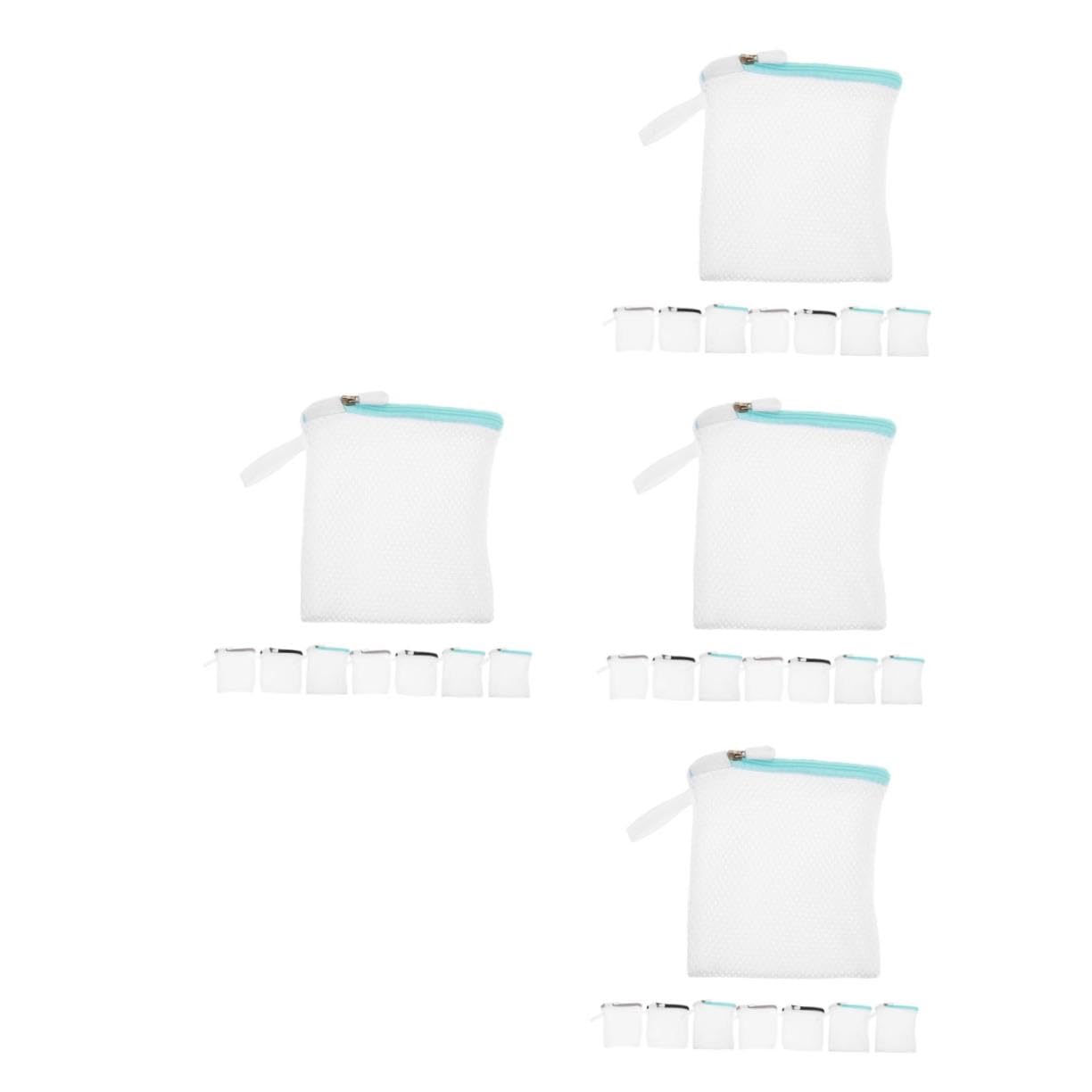 Alipis 32 Stk Netztasche Wäschebeutel Mit Kordelzug Waschbeutel Aus Mesh Reisetasche Waschen Schlafkissennetz Wäschenetzbeutel Waschmaschinentasche Polyester Reisen Verdicken Sportschuhe