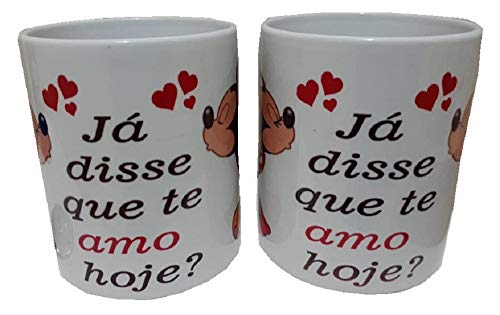 2 Canecas personalizadas de porcelana Mickey e Minie, presente dia dos Namorados